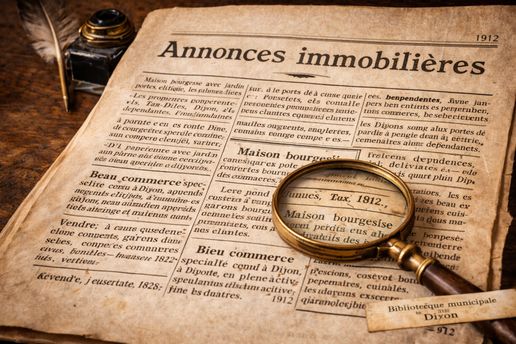 Annonces immobilières de 1912 à Dijon