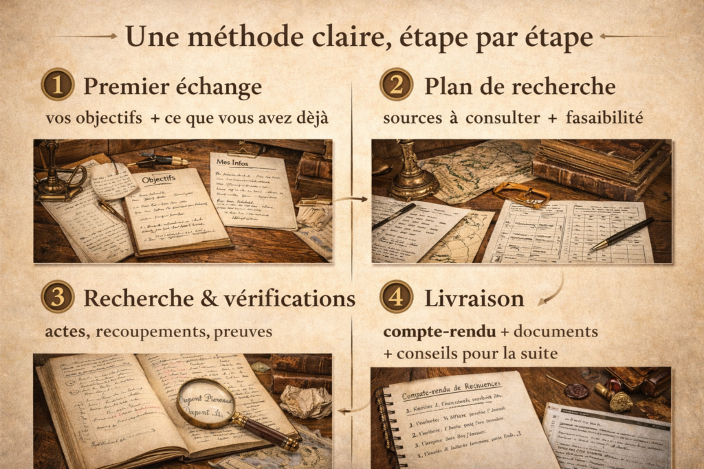 Méthode de recherche généalogique étape par étape