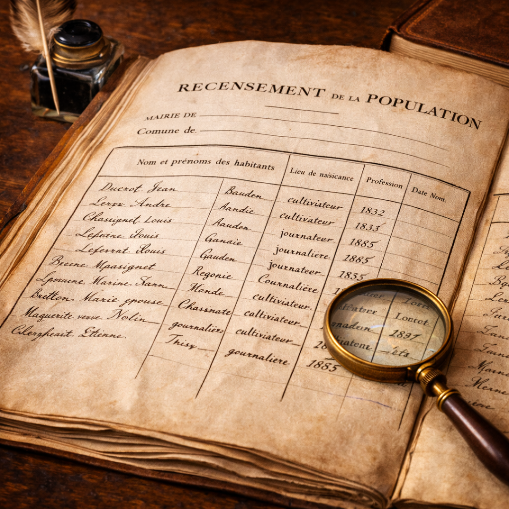 Recensement population ancien