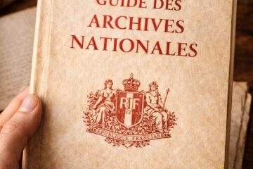 Consultation d’un guide des Archives nationales